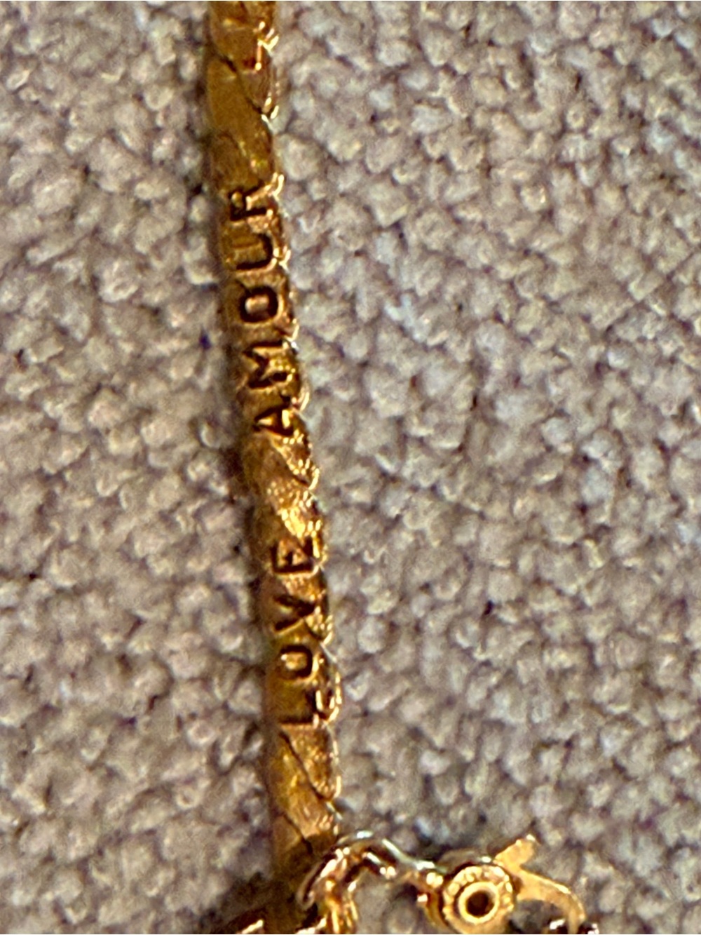 Vintage Monet Gold Textured Love Bracelet - Picture 3 of 5